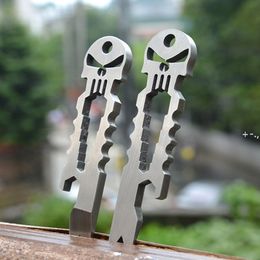 Outdoor Stainless Skull EDC Multifunction Tool Key Chain Bottle Opener 4 Color New LLD11680