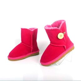 Stivali da neve per bambini in Australia bambini caldi invernali Australia Button Boot in pelle per bambini ragazzi ragazze Botas De nieve Calzature Scarpe per bambini