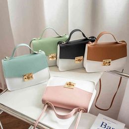 Wholale price contrasting Colour crossbody bags fashion women hand bags ladi purse handbags3PLI