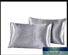 Naturelife Silk Satin Pillowcase Home Multicolor Ice Color Double Face Envelope Bedding Pillow Cover LZ0614