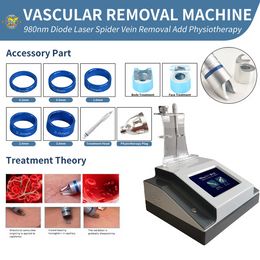 -Máquina de emagrecimento Fisioterapia Um Tratamento Ver efeitos 5 Tamanho Spot para Opção Tela Toque 980nm Diodo Laser Vascular Spider Remoção