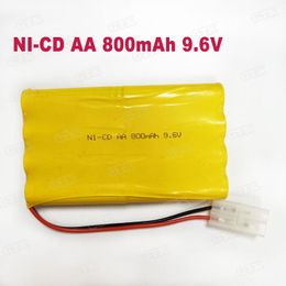 2pcs real 9.6v 800mah ni-cd battery pack 8x AA 9.6v nicd battery for hengtai 2878 RC boat model car toy floodlight electric tool