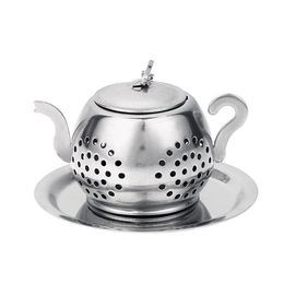 2021 Stainless Steel Tea Infuser Teapot Tray Spice Tea Strainer Herbal Philtre Teaware Accessories Kitchen Tools tea infuser