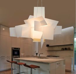 Modern Big Bang LED Pendant Lights Lamps White/Red Stacking Acrylic Suspension lustres de teto Light Fixtures luminaire