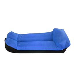 Summer Single Lunch Break Lazy Sofa Outdoor Portable Travel Air Sofa Household Leisure Polyester Sleeping Bag Inflatable Bed Y0706