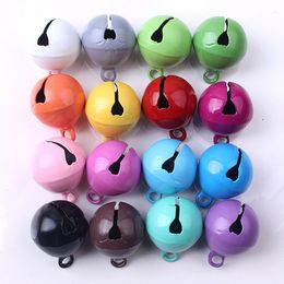 Small Colour bells Jewellery accessories Beads keychain 14mm candy colour metal paint bell Christmas tree decoration pet pendant