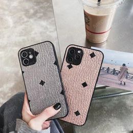 Luxury Design Phone Cases for iPhone 13 13pro 12 Mini 12pro 11 Pro Xs Max X Xr 8 7 Plus PU Leather TPU Soft Case Back Famous Cover