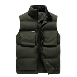 High Quality Autumn and Winter Men's Vest Jacket Sleeveless Jacket Warm Large Size M-8XL Windproof Warm Vest Couple Men Chaleco 220114