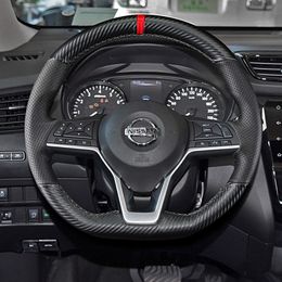 Suitable for Nissan Xuanyi Tianlai Qijun Xiaoke Hand Sewing Leather Steering Wheel Cover