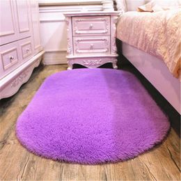 Home carpet living room coffee table blanket Washable cute oval floor mats bed bedside cushion bed front rug 120x200cm 210626