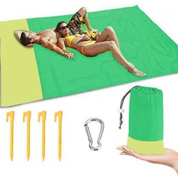 Outdoor Pads Waterproof Beach Blanket Portable Picnic Mat Folding Camping Ground Mattress Sleeping Pad