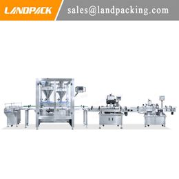 Landpack Automatic Powder Weighing Filling Capping And Labeling Machine