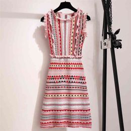 Summer Dress Korean Slim Love Pattern Knitted Jacquard Boho Sweater Women Fashion Streetwear Pull Pullover Knit 210514