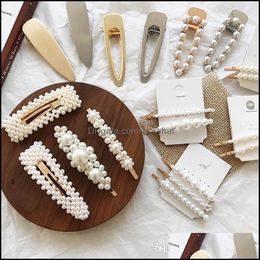 & Jewelry Jewelryins Fashion Kids Designer Clips Pearl Gold Pin Boutique Teenage Girls Barrettes Hair Aessories Drop Delivery 2021 Pelct
