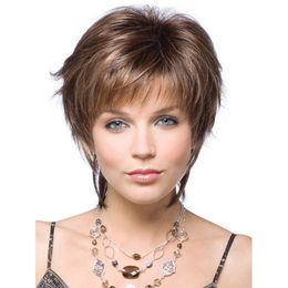 styled wigs UK - Short Bobo Synthetic Wig Simulation Human Hair Wigs Perruques de cheveux humains in 16 Styles WIG-006