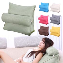 Fashion Bed Couch Sofa Cushion Triangular Backrest Pillow Backrest Office Chair Support Waist Household Decor