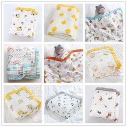 Baby Bath Towel Printing Cartoon Children Towelling Home Quilt Infant Cotton Blanket Animal Babies Swaddle Newborn Bathroom Towels Robes CGY11