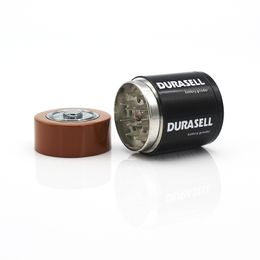 Other Smoking Accessories 3 Layers 42*56mm Zinc alloy Herb Grinder creative Battery shape Smoke Tobacco Grinders