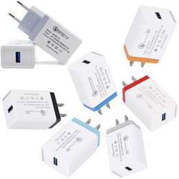 QC3.0 EU US Wall charger Fast Speed Charging Adapter for Samsung htc android phone pc mp3 TOP Good