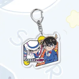 Keychain Women Detective Conan Anime Cartoon Figure Jimmy Kudo Key Ring Cute Funny Man Girl Key Holder Jewellery Metal Breloczek