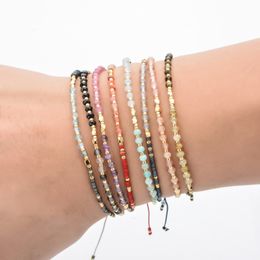 Japanese Glass Beads Strands Crystal Bracelet Rainbow Colour Summer Beach Jewellery for Women Gift