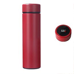 Intelligent Stainless Steel Thermos Cup Water Bottle Waterproof Lid Temperature Display Vacuum Portable LED Screen Soup Coffee Insulation Mugs Tumbler JY1000