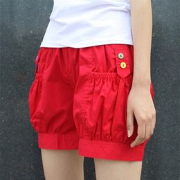 Candy Colours Women's Summer Short Pants Girls High Waist Bloomers Shorts Black Solid Harem Short Pants Beach Casual Wear 210625