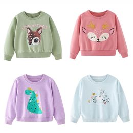 Quality 100% Terry Cotton Sweaters Tee Girl Brand Baby Clothes Kids Sweatshirt t shirt Hoodies s Children Clothing 211029