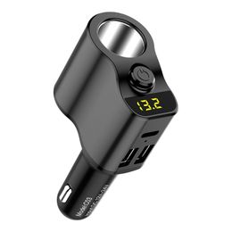 Car Charger, 36W Multi USB Cigarette Lighter Adapter, Socket Splitter with 3 USB Ports, 12V/24V Dual Type C PD Fast for iPhone