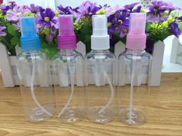 100pcs 100ml Travel Transparent Small Empty Bottle Plastic Perfume Atomizer Spray Bottles Make Up Tool Color Send Randomly SN4199