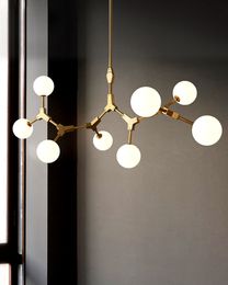 Modern Nordic Molecular Chandelier Pendant Lamps Living Room Decor Ceiling Lights Chandeliers Dining Hanging Lights Kitchen Island Luminaires