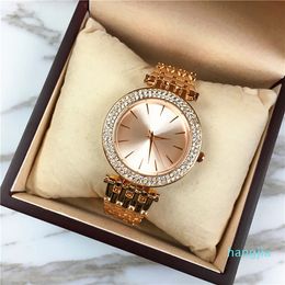 Luxury watches Diamonds Lady Wristwatch fashion top Rose Gold/black Designer watch Stainless steel Shine Rhinestones