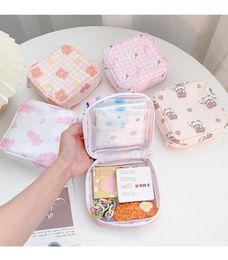 Storage Boxes & Bins 20PCS Fashion Women's Small Cosmetic Bag Travel Mini Sanitary Napkin Coin Money Card Lipstick Wallet