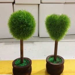 Party Decoration Wedding Favours Gift Green Potted Plants Place Card Holder For Green Theme Topiary Tree Place wedding decoration DH20