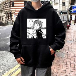 Janpanese Anime Haikyuu Hinata Shoy Hoodies Sweatshirts Men/Women Funny Cartoon Printing Kawaii Manga Oversized Winter Hoodies Y0804