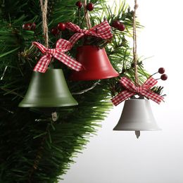 Christmas Jingle Wrought Iron Big Bell Decoration Pendant Christmas Bell Pendant Christmas Ornaments New Year Party Kids Toys DH8570