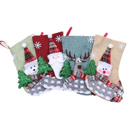 22 x 16cm Christmas Stockings Xmas Tree Decorations Indoor Decor Ornaments CO517 Ship-by DHL FedEx UPS