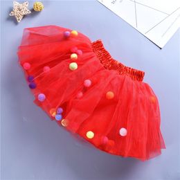 Sweet And Fashionable Tutu Skirt For Children's Screen Ballet Hair Ball Puffy Spot Wholesale Stage Performance Clothes Made Of Polyester Yarn