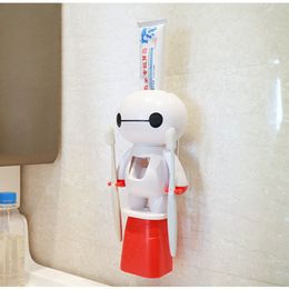 1 Set Tooth Brush Holder Automatic Toothpaste Dispenser Toothbrush Holder Toothbrush Bathroom Tools 210322