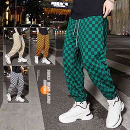 Zongke Ankle-Length Plaid Harem Pants Men Fashion Chinese Size 3XL Japanese Streetwear Men Pants Work Leggings 2022 New Arrivals Y220308