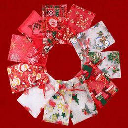 Christmas Organza Gift Wrap Drawstring Pouches Gauze Yarn Candy Jewelry Packaging Bags Xmas Decoration Packing Bag ZWL131