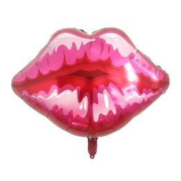75x75cm Lip Helium Balloons Love Globos Rose Red Kiss Me Foil Balloon for Valentine Day Wedding Decor