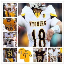 Ncaa College Wyoming Cowboy Football Jersey Andrew Peasley Evan Svoboda Harrison Waylee Wyatt Wieland Ayir Asante Treyton Welch Easton Gibbs Wyett Ekeler Sam Scott