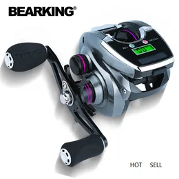 8.0:1 6+1BB Fishing baitcasting Reel 10KG power Low Profile Line Counter Fishing Tackle Gear with Digital Display