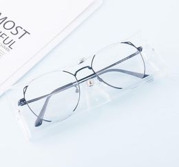 PVC Transparent Case Plastic Clear Eyewear Case Reading Glasses Case#9896