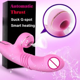 Powerful Dildo Vibrating Sucking Adult Sex Toys Woman G Point Masturbator Fake Penis Vibrator Vagina Anal Erotic Pussy Waterproof Electric Massage Wand YL0401