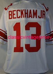 Men Women Youth Odell Beckham Jr Custom Sewn White Football Jersey XS-5XL 6XL