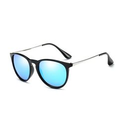 Classic Round Sunglasses Men Women Colourful Mirror Shades Woman's UV400 Sun Glasses Silver Black Frame with cases boxes Top Q289V