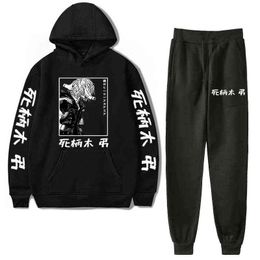 My Hero Academia Tomura Shigaraki Manga Sweatpants and Hoodie Set Fashion Casual Men's Sets 2021 Anime Wholesale Sweatsuits G1222