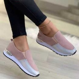 Women's Sneakers 2021 Summer Patchwork Ourdoor Casual Running Shoes for Women Platform Slip on Vulcanised Shoes Women's Trainers Y0907